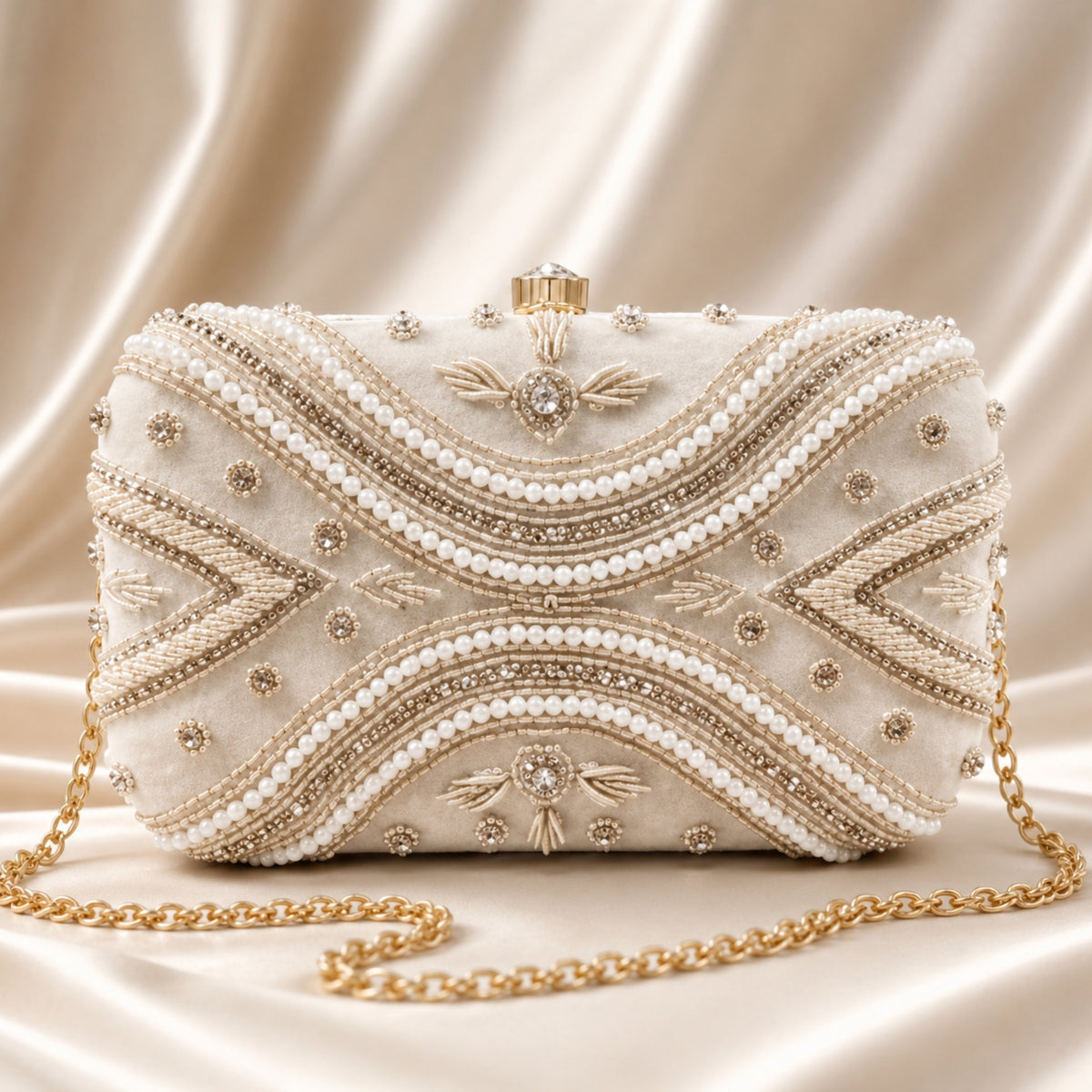 Zariya Clutch Bag (Ivory)