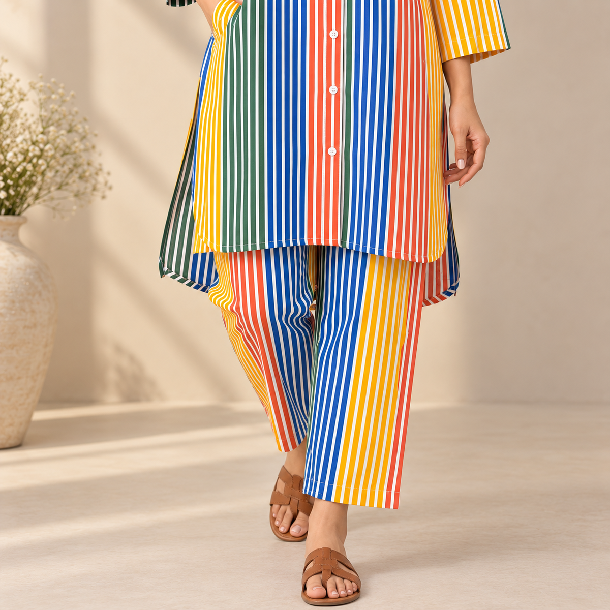 Multicolor Stripe Co-Ord Set