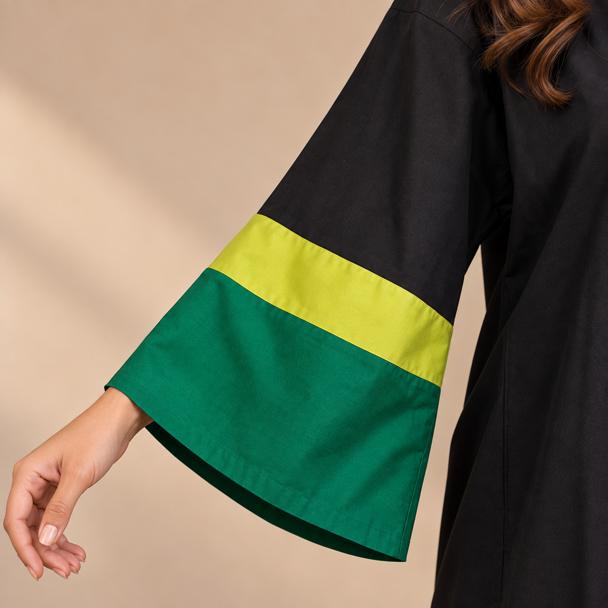 Naari Black Emerald Block Co-Ord Set