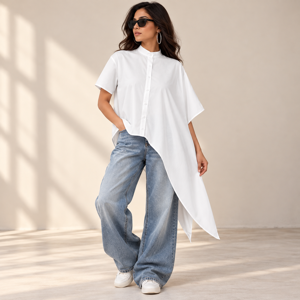 NOIR Ivory Statement Shirt
