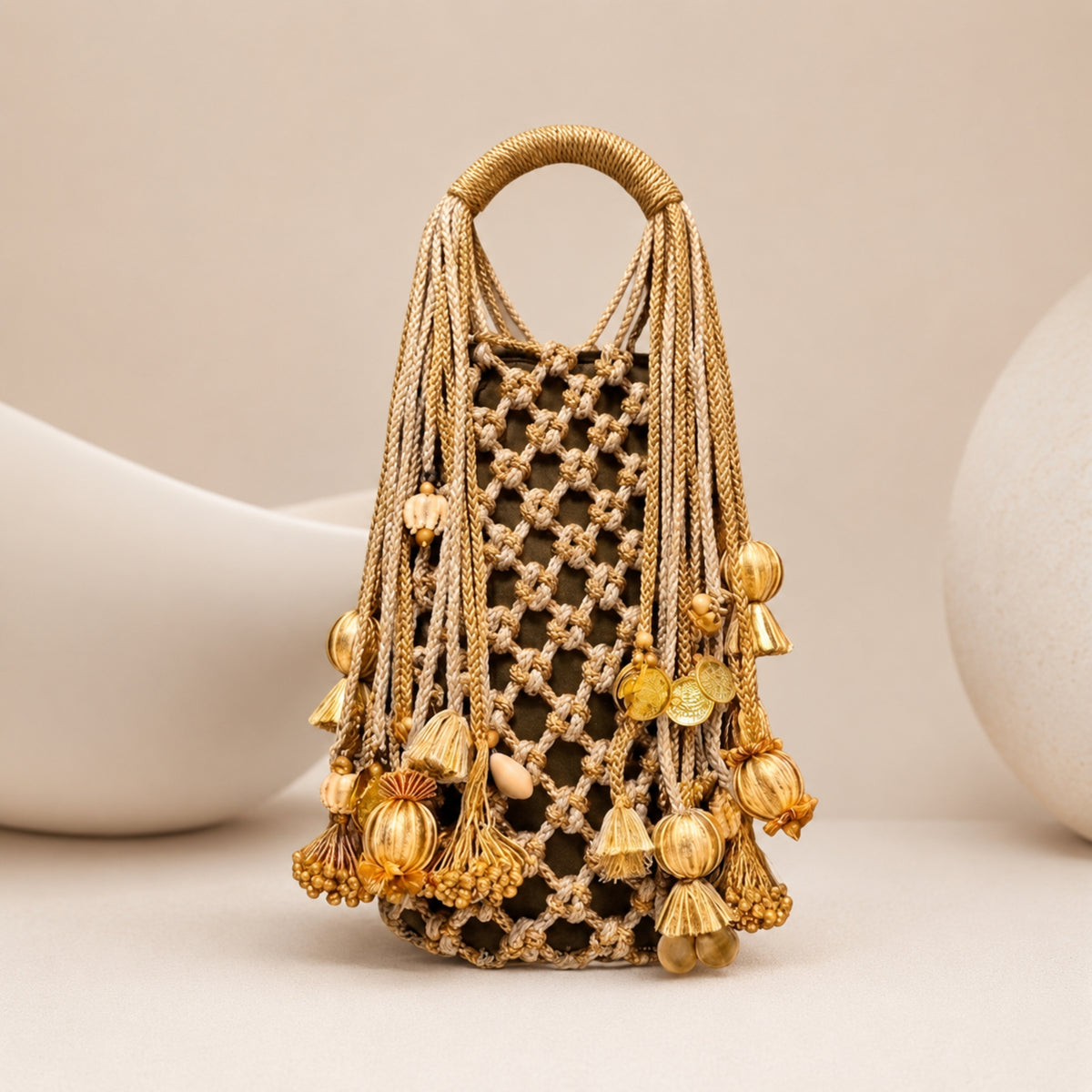 Elora Macramé Potli Bag