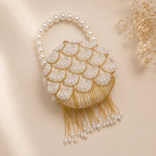 Pearl Cove Circle Clutch Bag