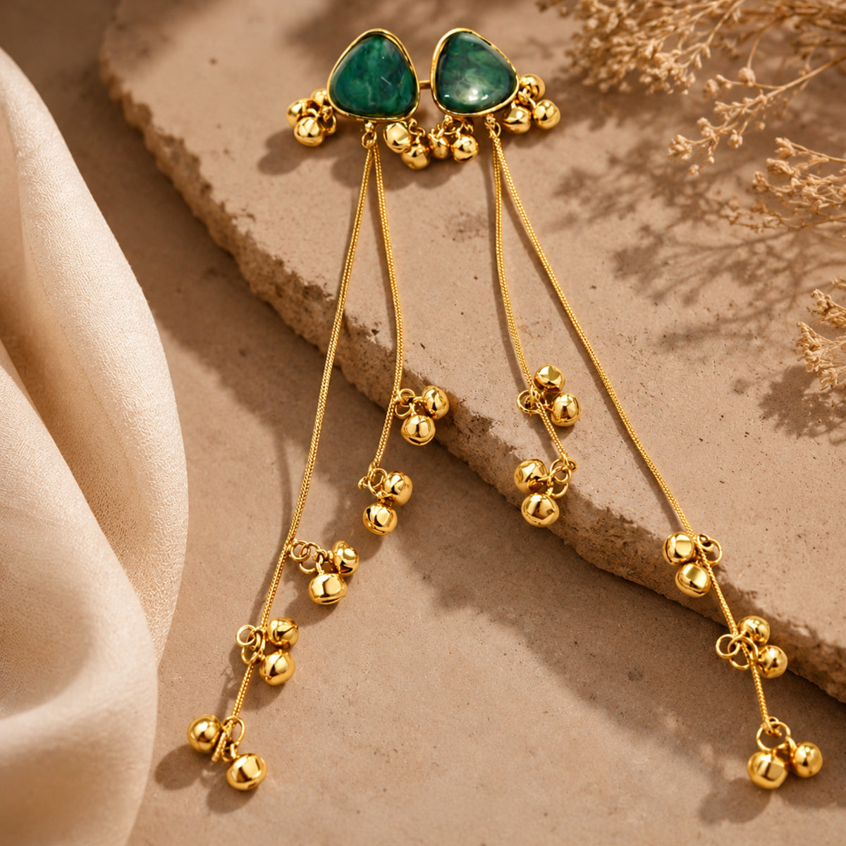 Panna Extra Long-Drop Earrings