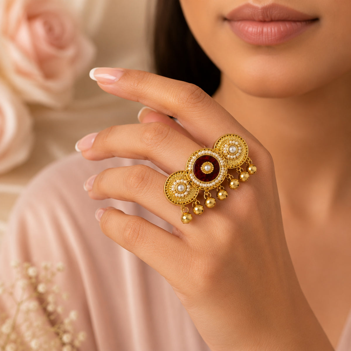 Bandhan Triple Medallion Ring