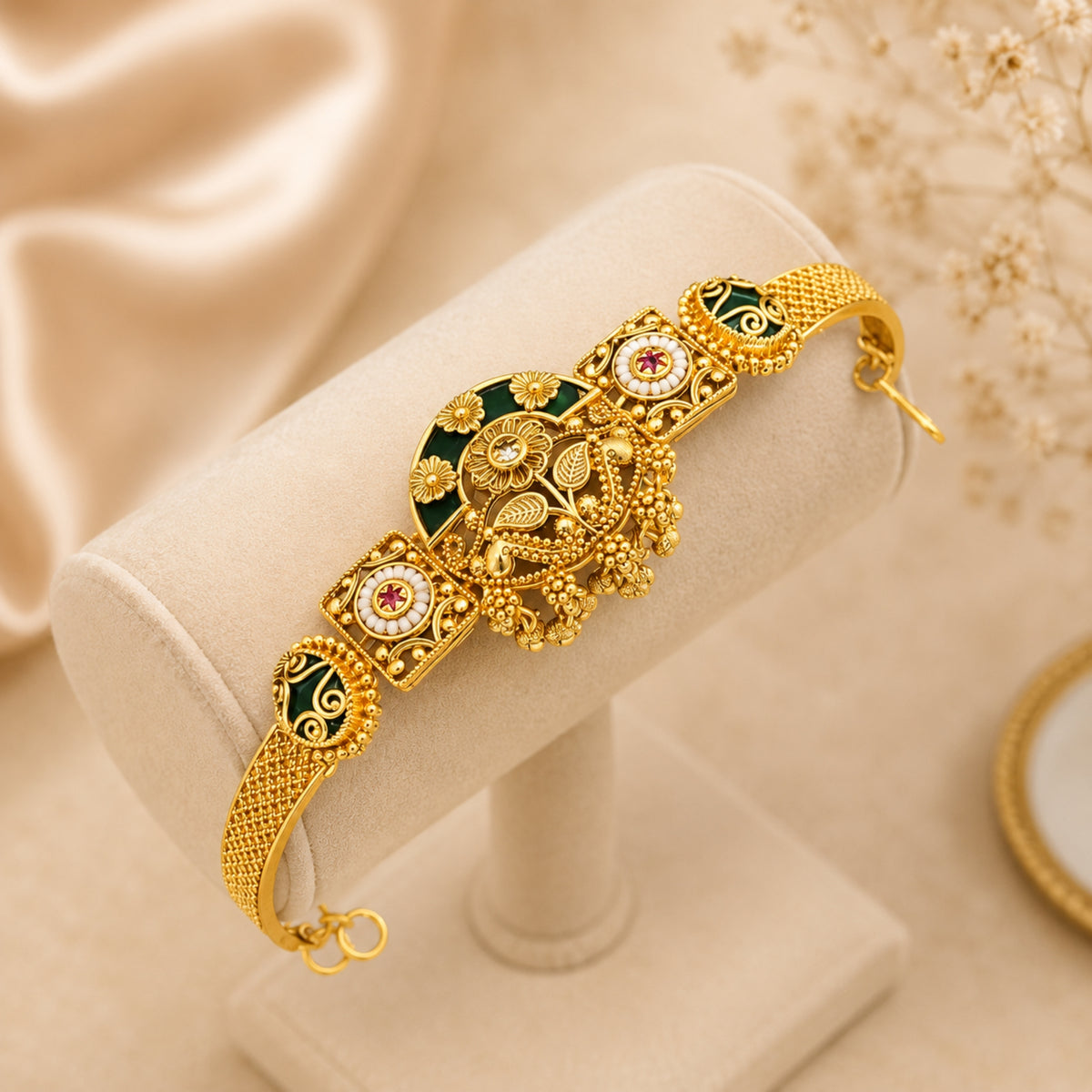 Sanskruti Floral Kada Bracelet