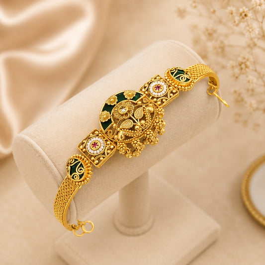 Sanskruti Floral Kada Bracelet
