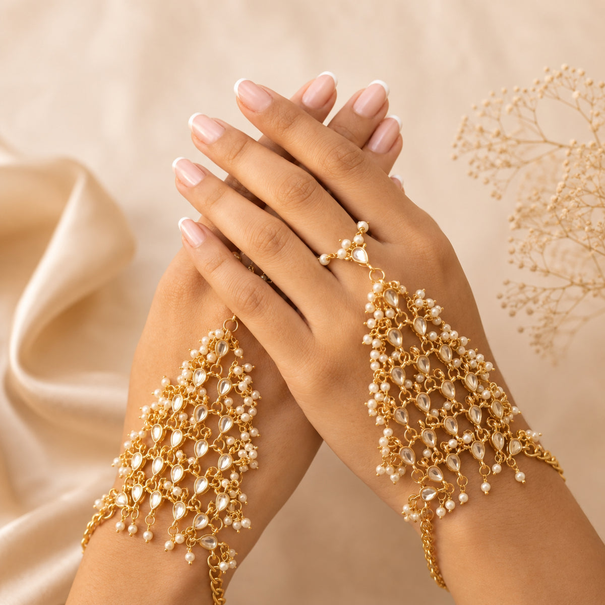 Myra Chandelier Pearl Haathphool