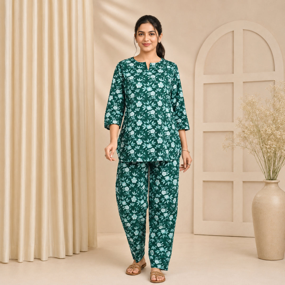 Emerald Meadow Floral Co-ord Set