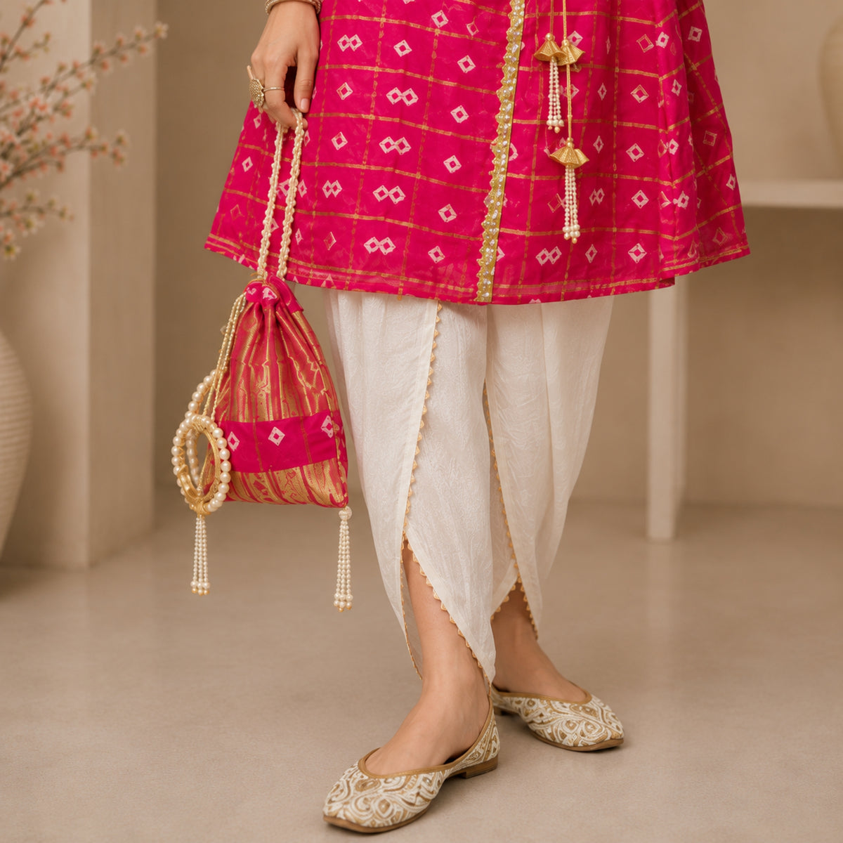 Rangrez Bandhani Suit Set