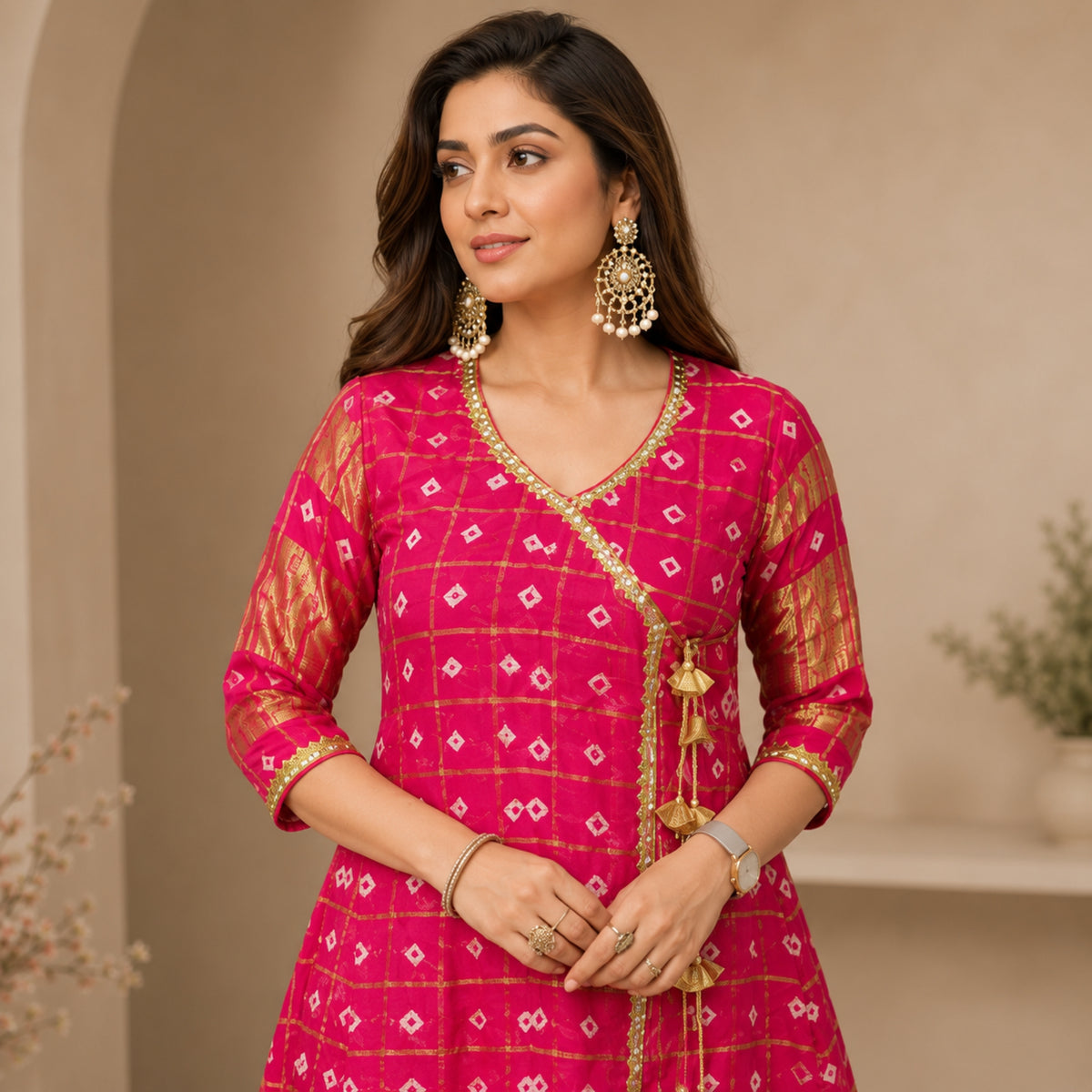 Rangrez Bandhani Suit Set