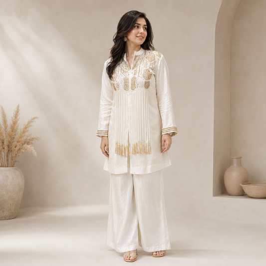 Pakhizah White Golden Set