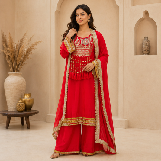 Noor-e-Lal Ghungroo Suit Set