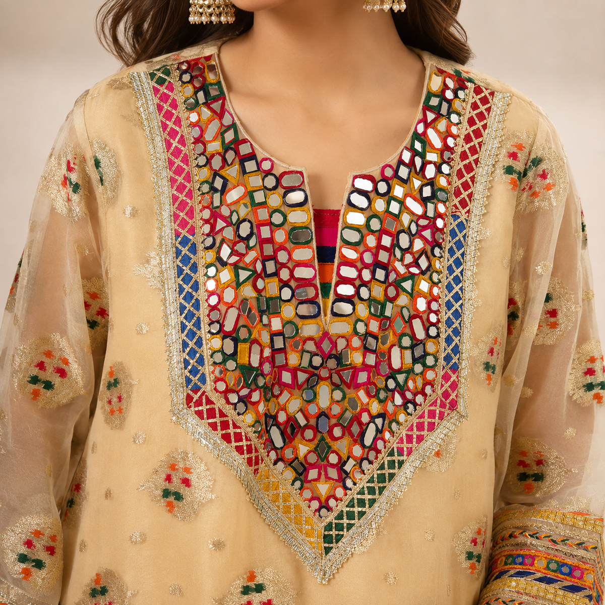Rangrez Mirror Pheran Dress