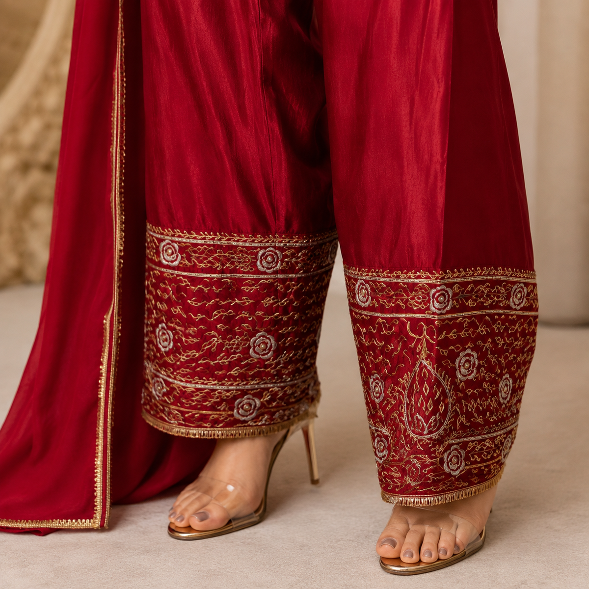 Mehroon Mahal Suit Set