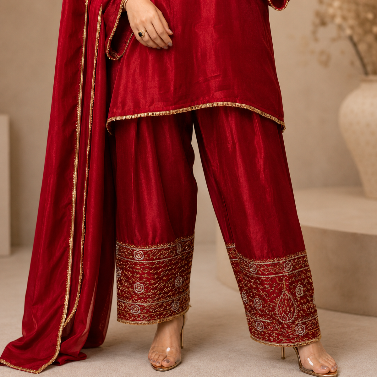 Mehroon Mahal Suit Set