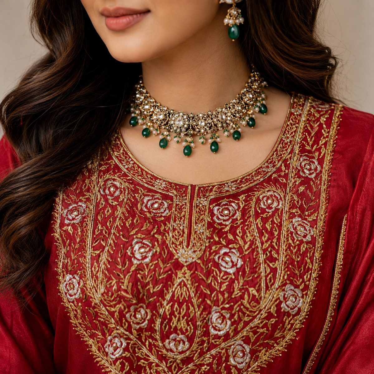 Mehroon Mahal Suit Set