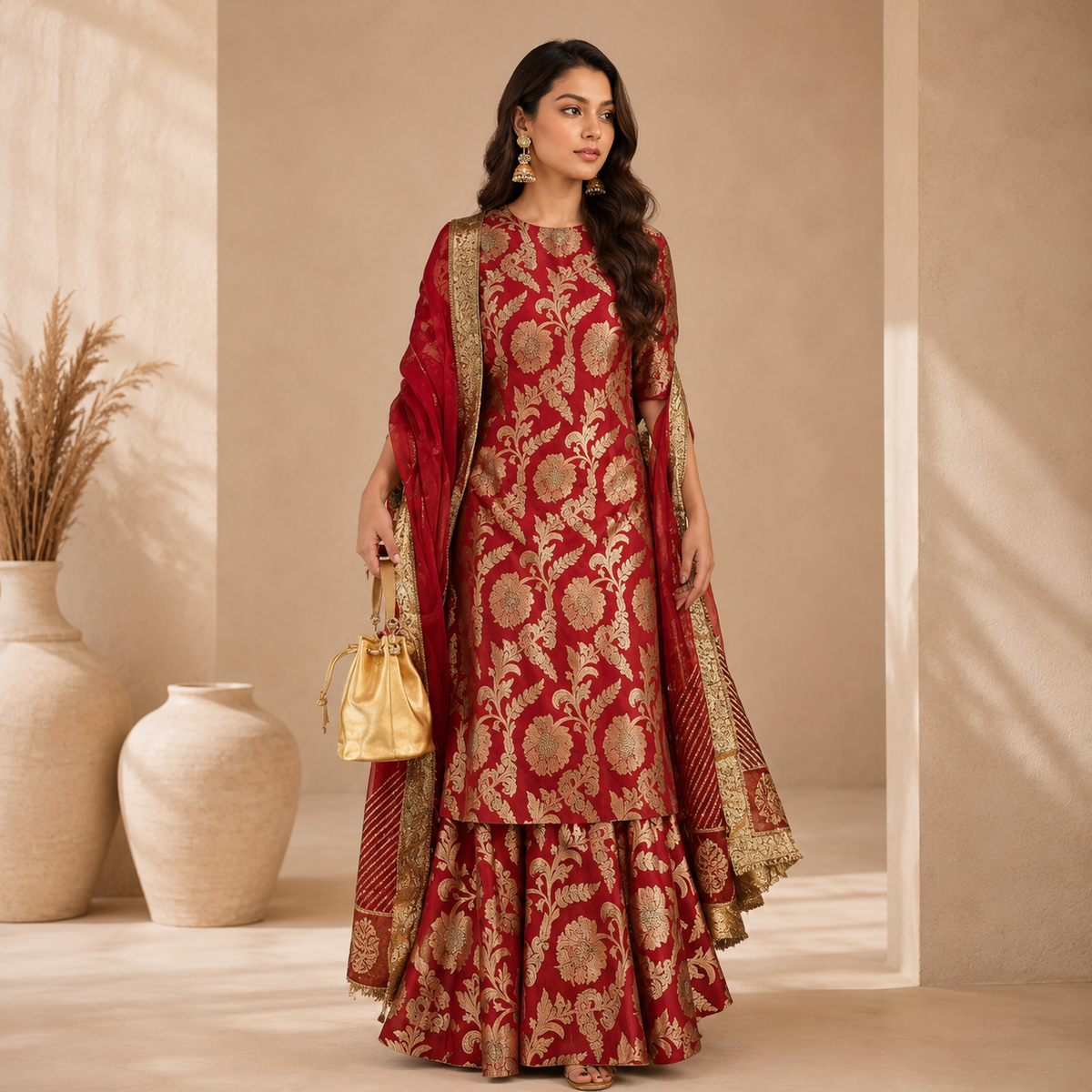 The Reeva Brocade Suit