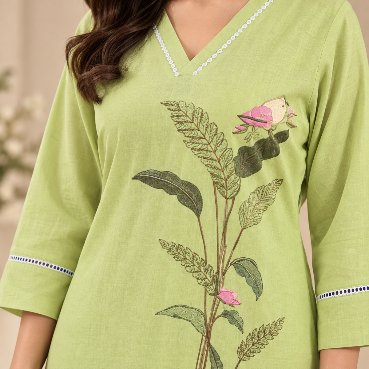 Mehreen Botanical Embroidered Co-Ord Set