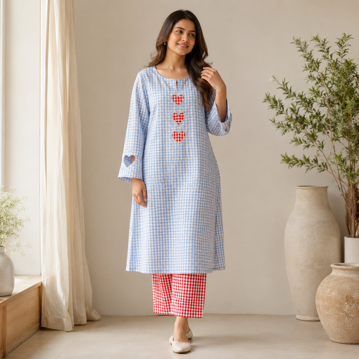 Gingham Hearts Co-ord Set