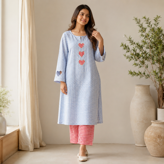 Gingham Hearts Co-ord Set