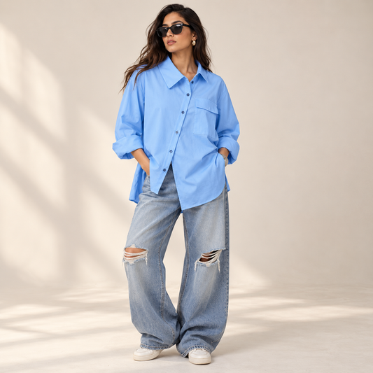 Élan Asymmetrical Oversized Shirt