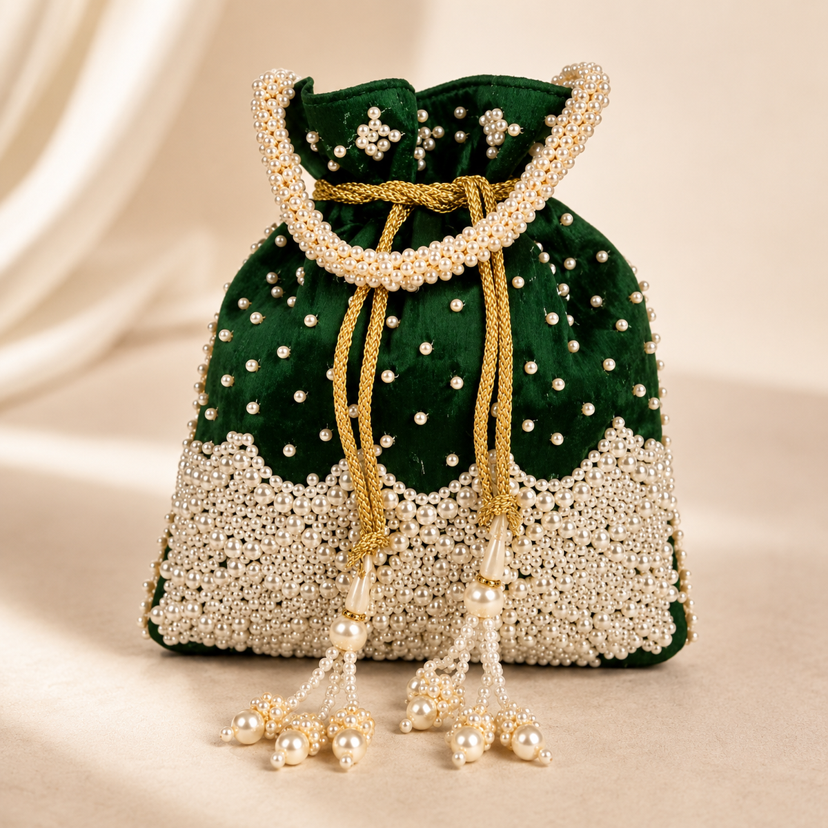 Motiya Potli Bag (Green)
